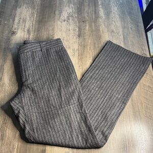 Versus Versace Gray Pinstripe Wide Leg 100% Virgin Wool Dress Pants